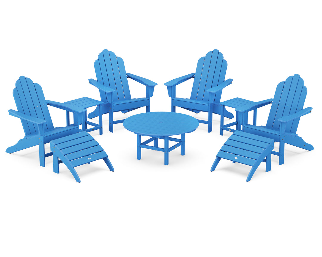 POLYWOOD® Long Island Adirondack 9-Piece Conversation Group