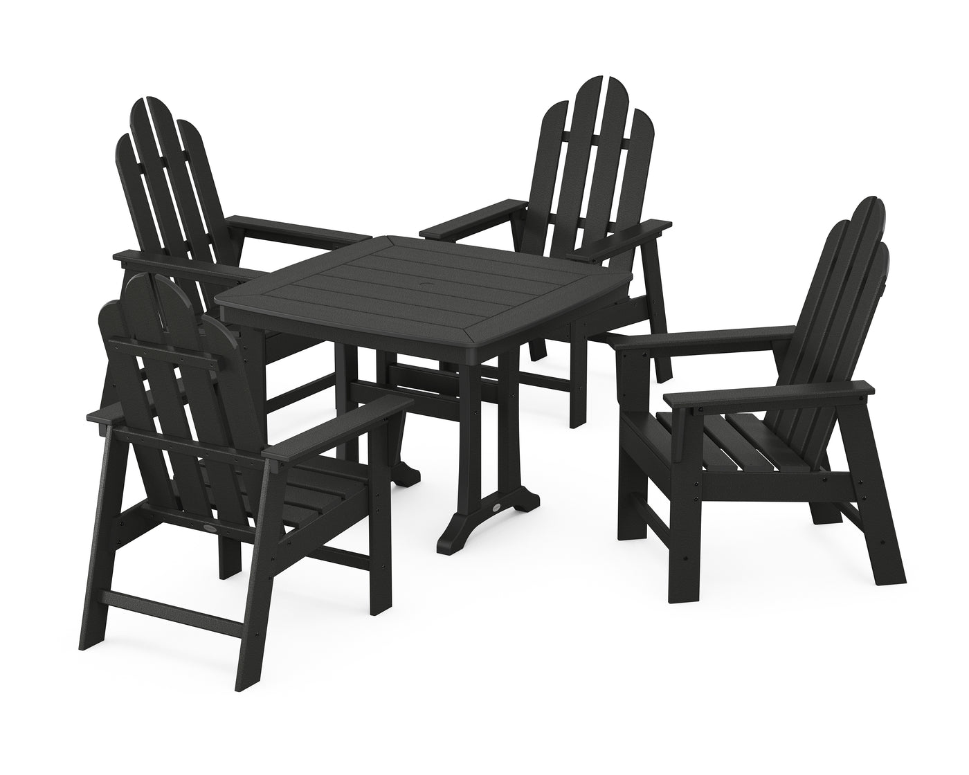 Long Island 5-Piece Dining Set with Trestle Legs