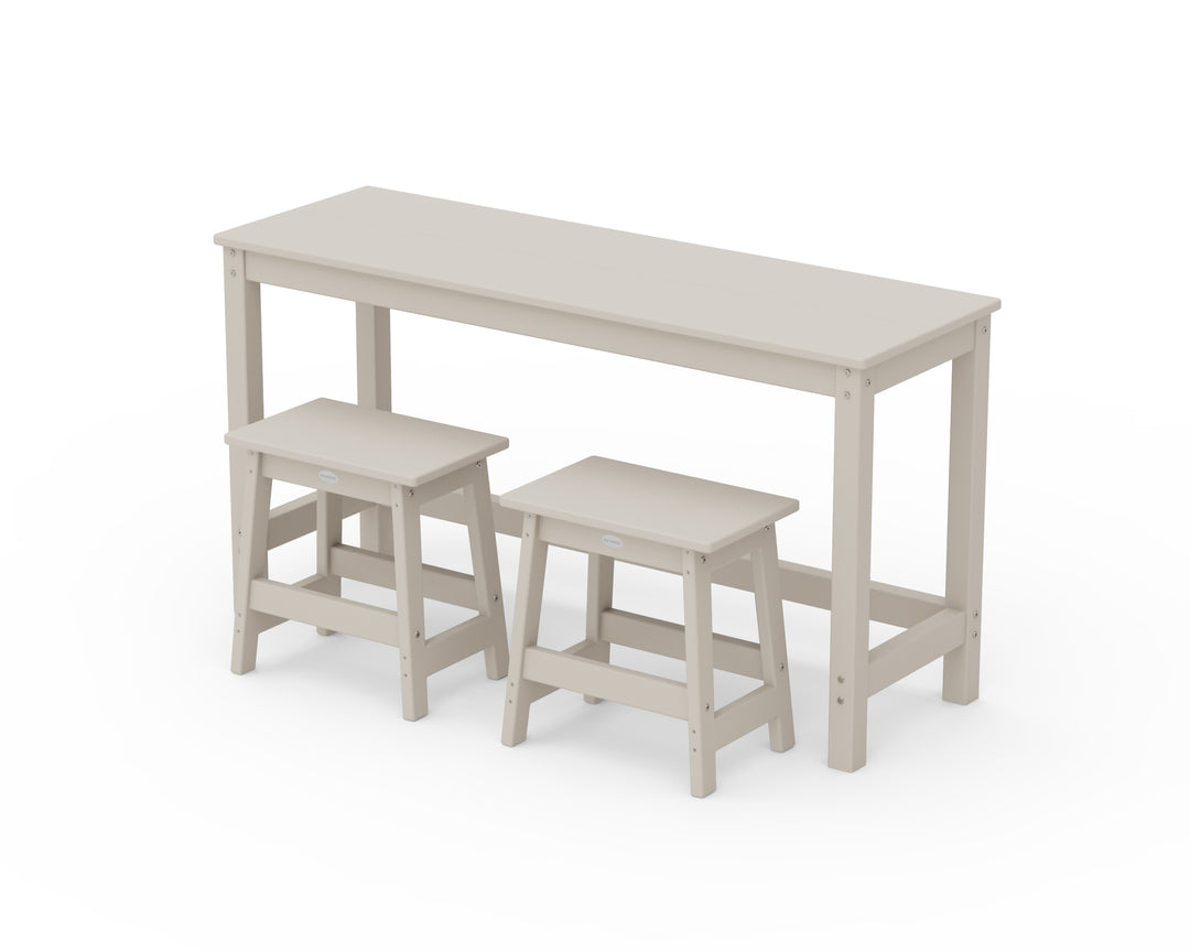 POLYWOOD® Modern Studio Stool 3-Piece Balcony Set