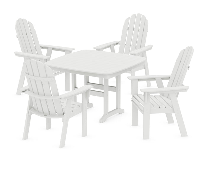 POLYWOOD® Vineyard Curveback Adirondack 5-Piece Dining Set