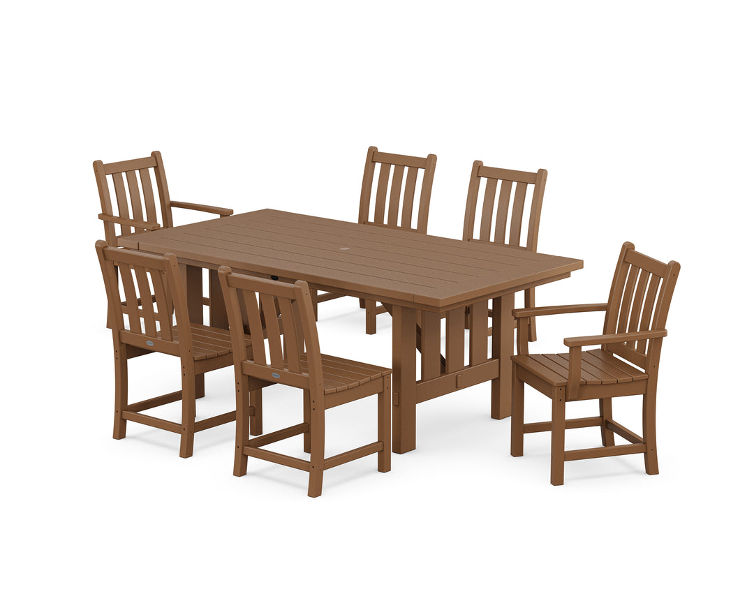 POLYWOOD® Traditional Garden 7-Piece Dining Set with Mission Table