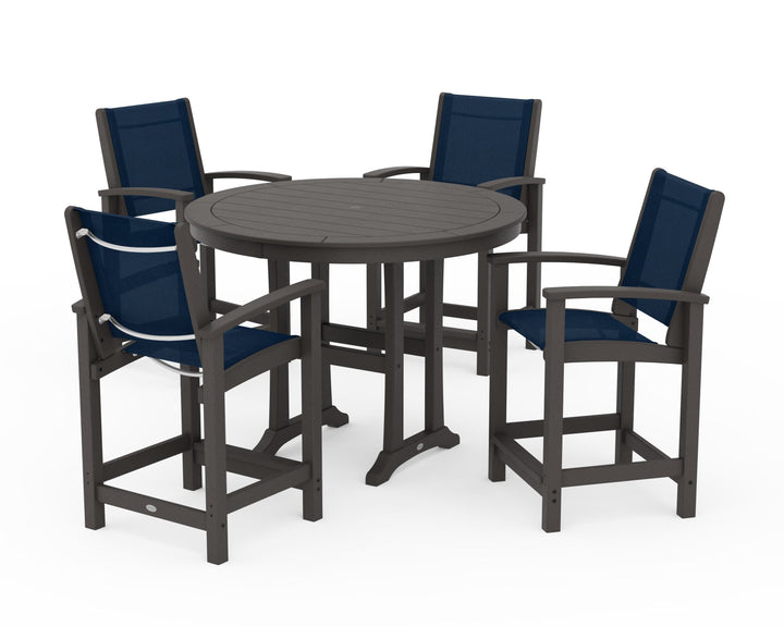 POLYWOOD® Coastal 5-Piece Counter Set