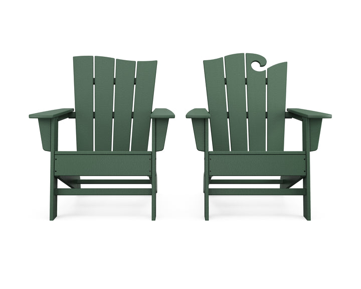 POLYWOOD® Wave 2-Piece Adirondack Set with The Wave Chair Left