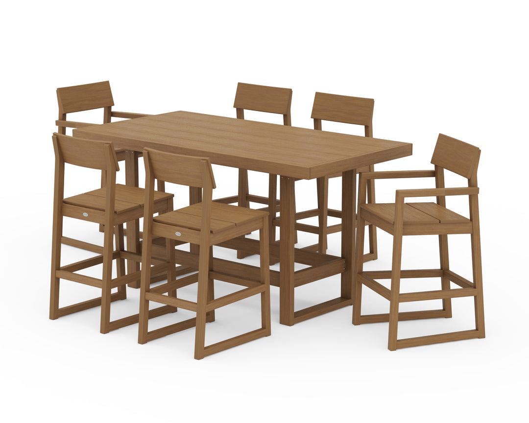 POLYWOOD® EDGE 7-Piece Bar Table Set