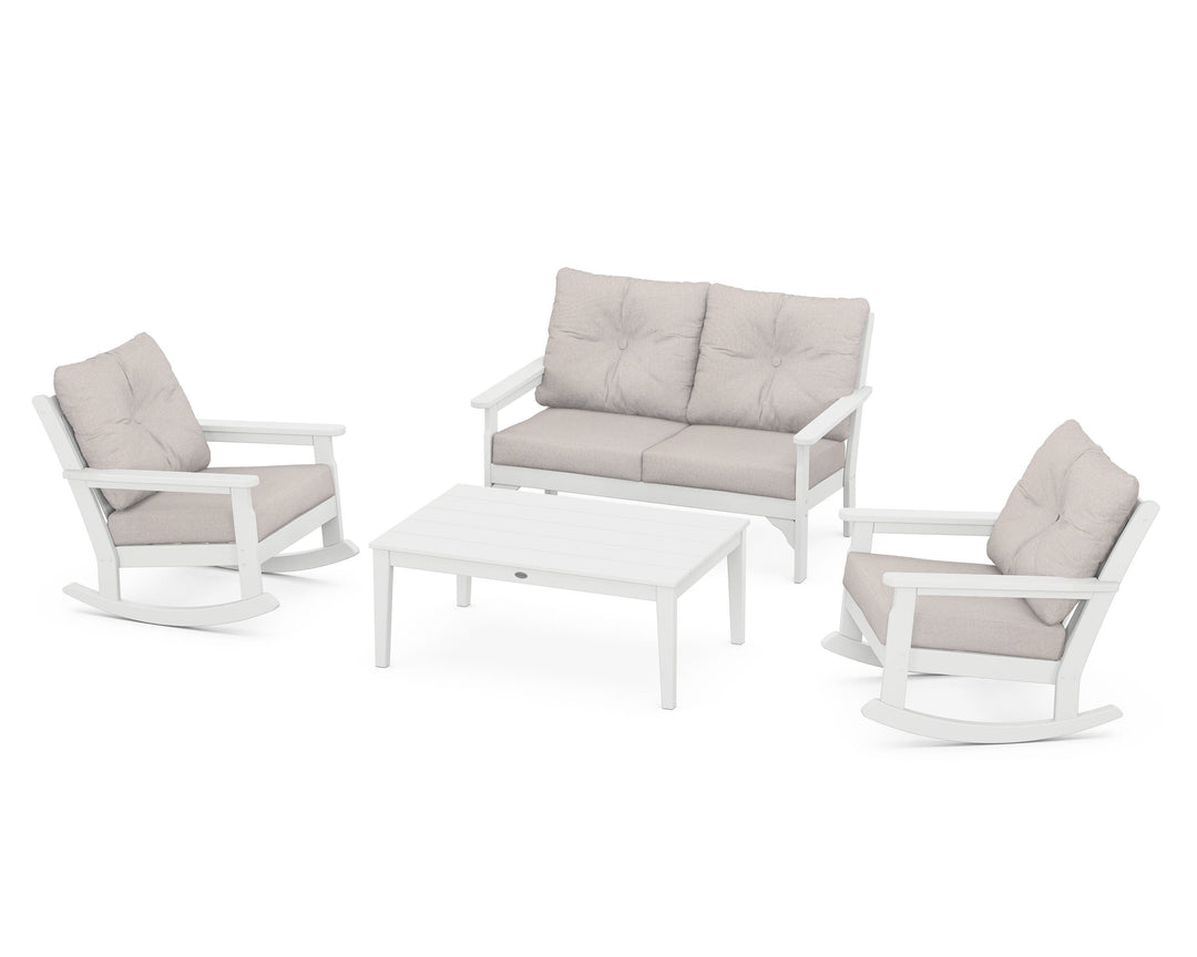 POLYWOOD® Vineyard 4-Piece Deep Seating Rocking Chair Set