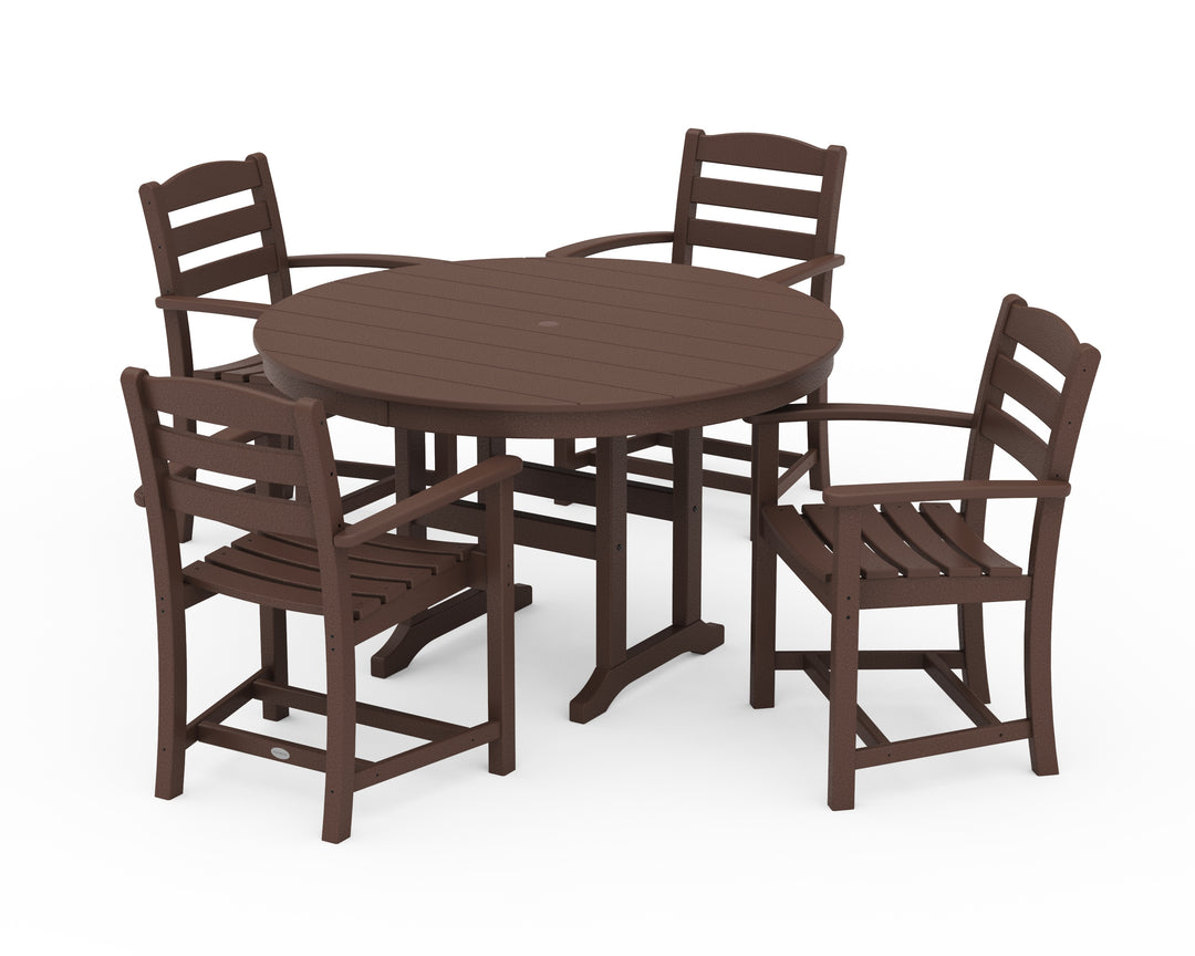 POLYWOOD® La Casa Café 5-Piece Round Farmhouse Dining Set