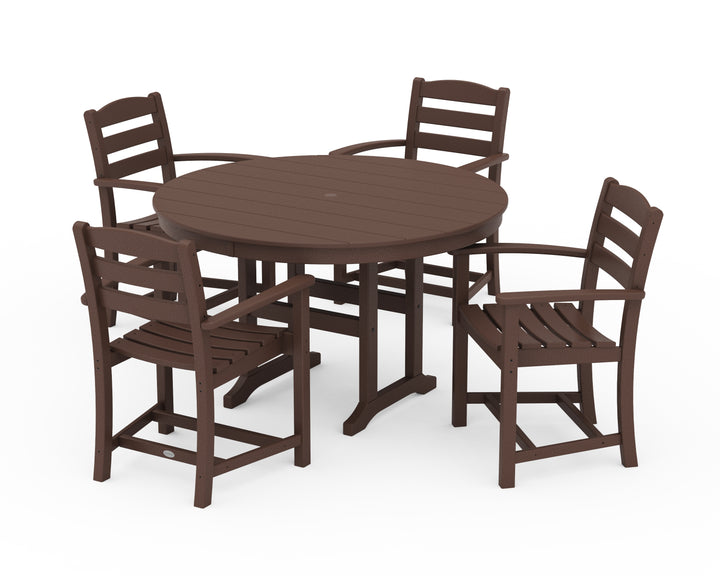 POLYWOOD® La Casa Café 5-Piece Round Farmhouse Dining Set