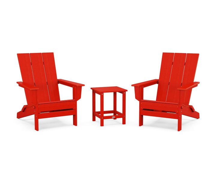 POLYWOOD® 3-Piece Modern Studio Folding Adirondack Set