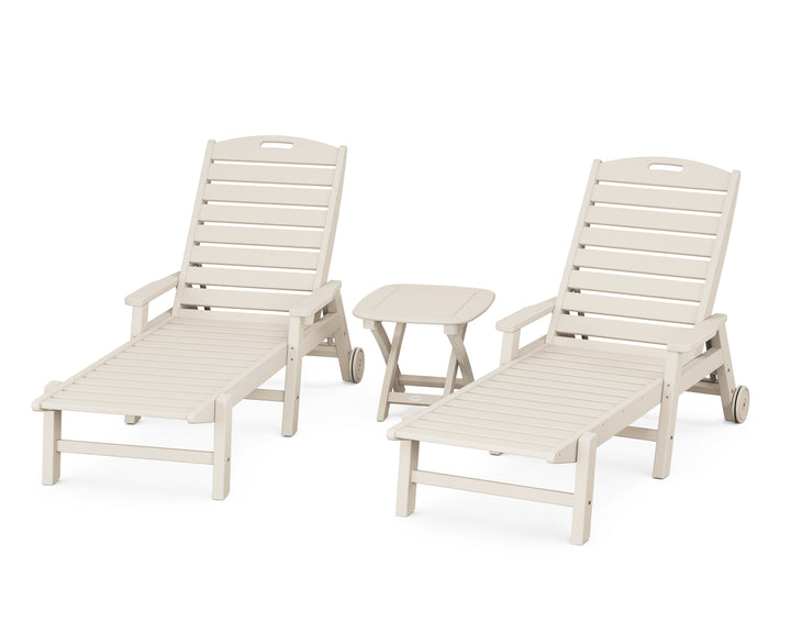 POLYWOOD® Nautical 3-Piece Chaise Set