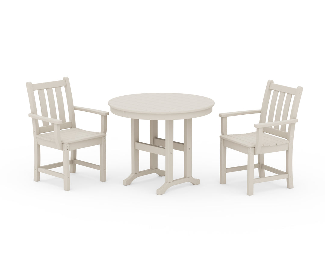 POLYWOOD® Traditional Garden 3-Piece Round Dining Set