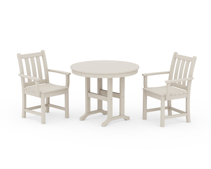 POLYWOOD® Traditional Garden 3-Piece Round Dining Set