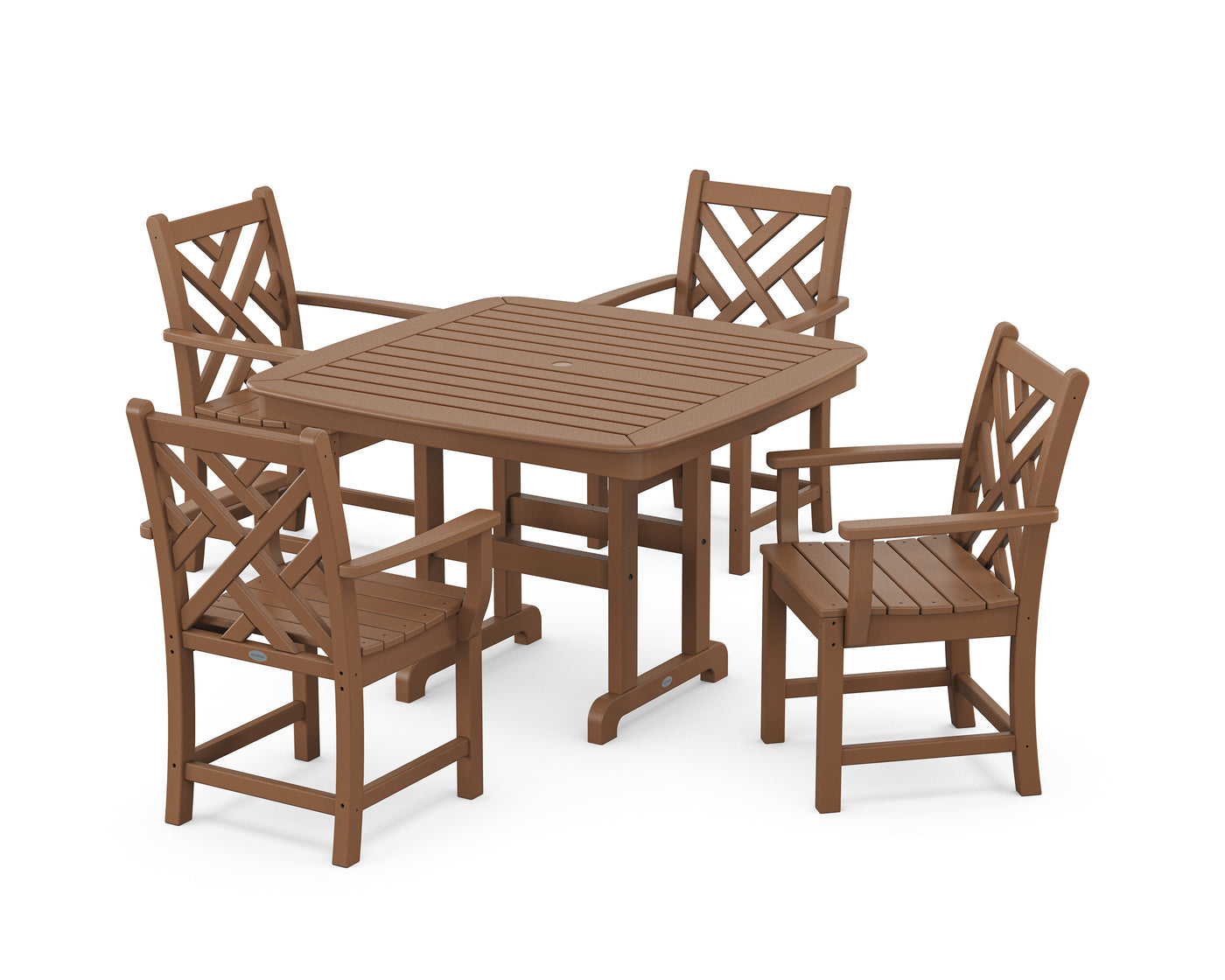 Chippendale 5-Piece Dining Set with Trestle Legs