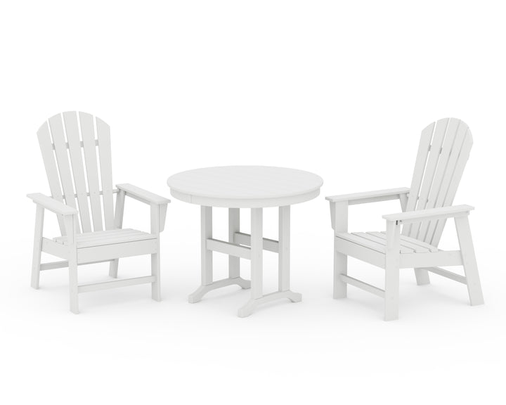 POLYWOOD® South Beach 3-Piece Round Farmhouse Dining Set