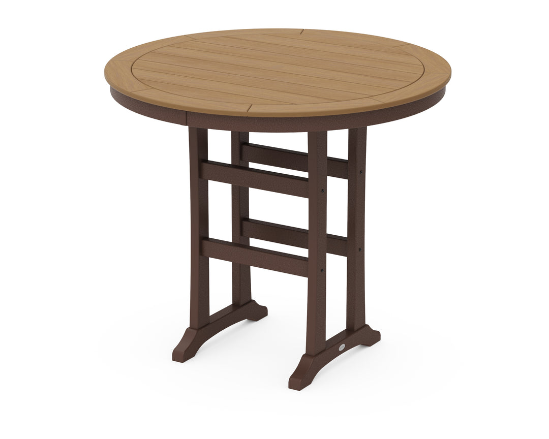 POLYWOOD® Nautical Trestle 48" Round Bar Table