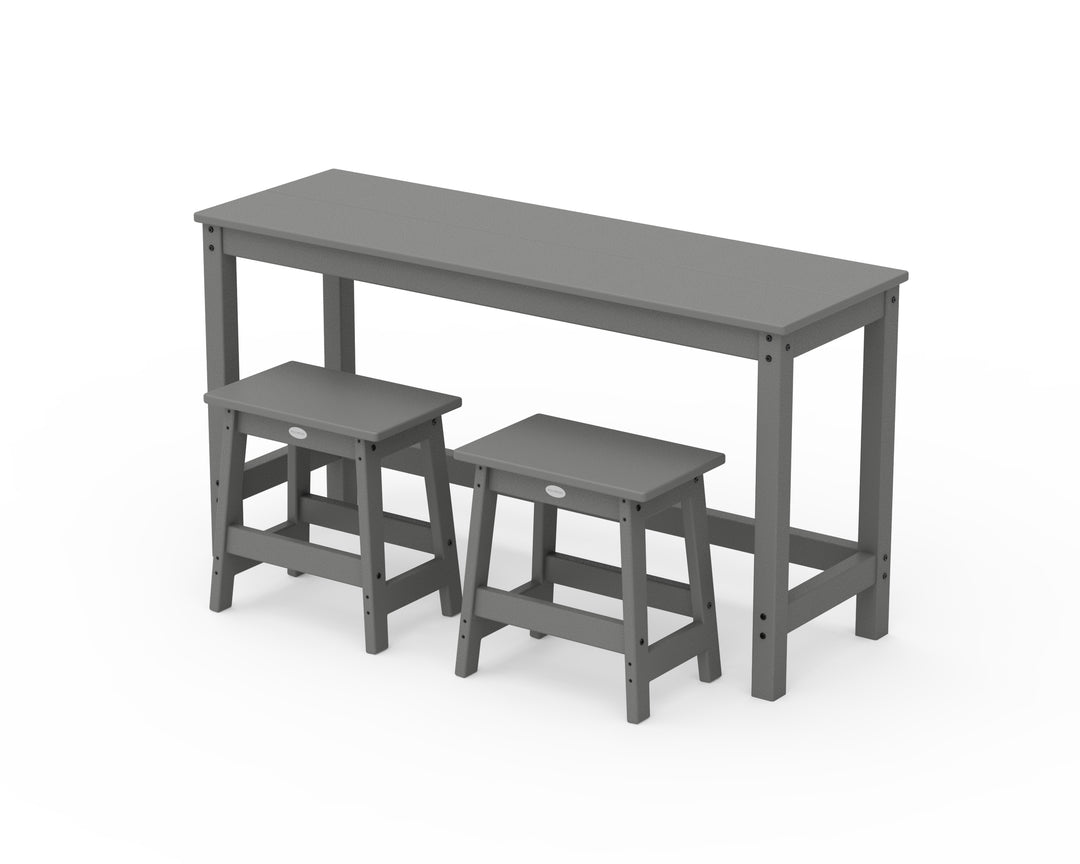 POLYWOOD® Modern Studio Stool 3-Piece Balcony Set