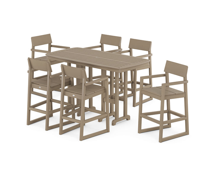POLYWOOD® EDGE Arm Chair 7-Piece Bar Set