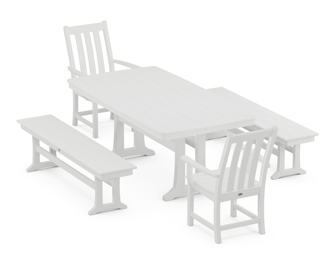 Vineyard 5-Piece Dining Set with Trestle Legs