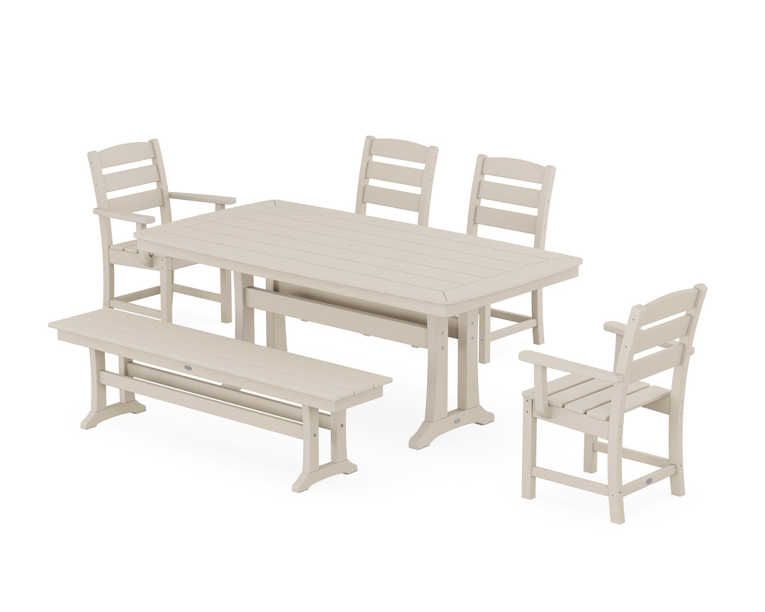 POLYWOOD® Lakeside 6-Piece Dining Set with Trestle Legs