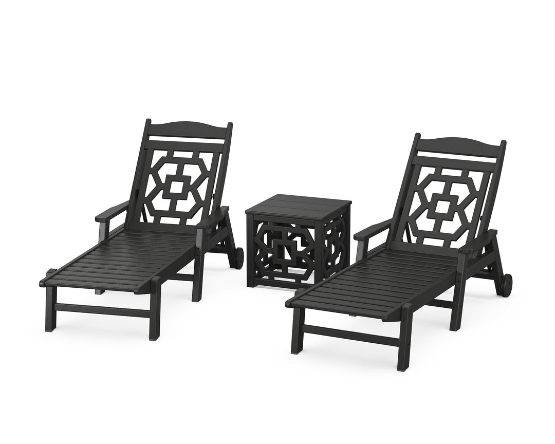 Martha Stewart by POLYWOOD® Chinoiserie 3-Piece Chaise Set