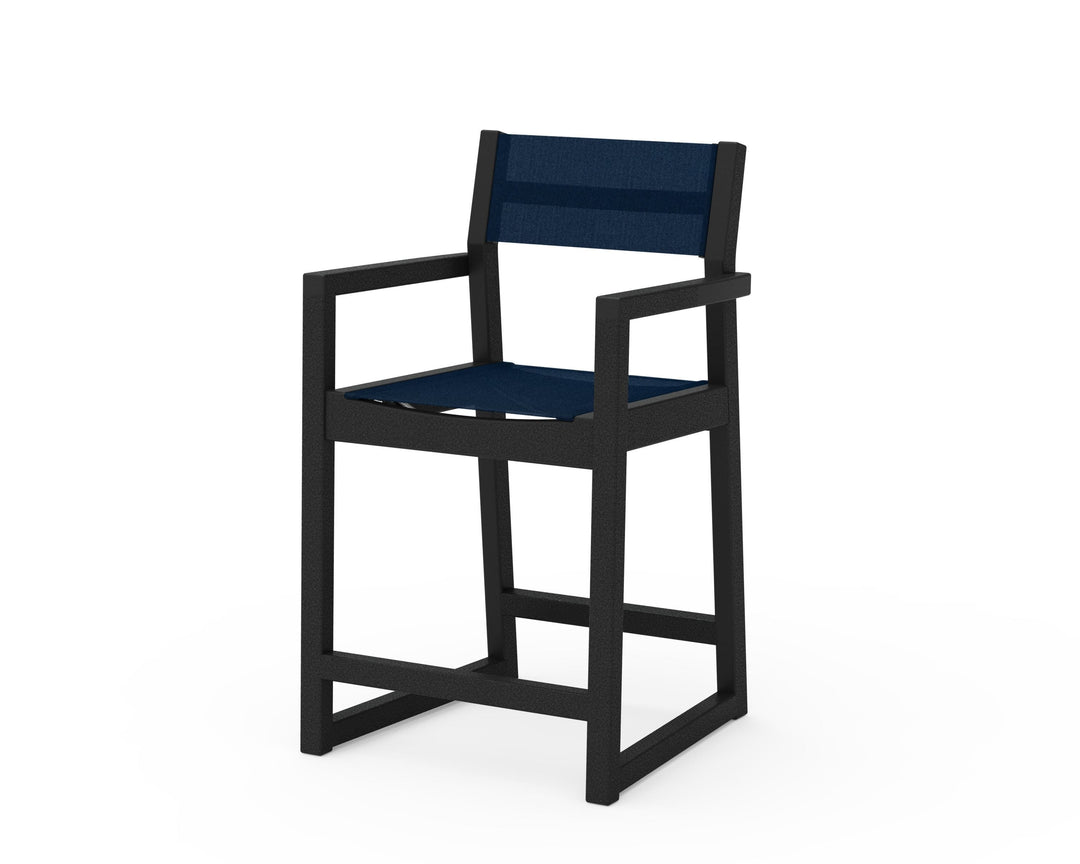 POLYWOOD® EDGE Sling Counter Arm Chair