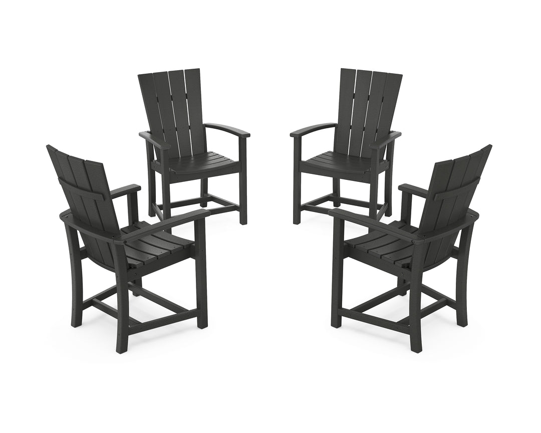 POLYWOOD® Quattro 4-Piece Upright Adirondack Conversation Set