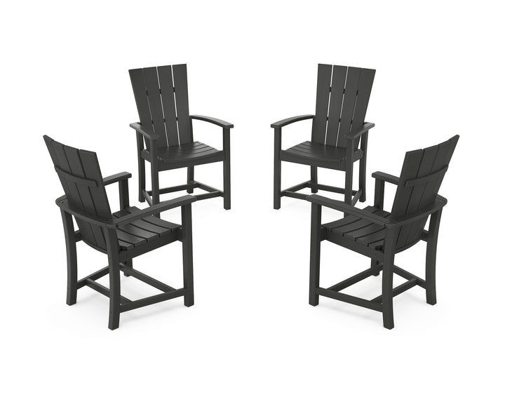 POLYWOOD® Quattro 4-Piece Upright Adirondack Conversation Set