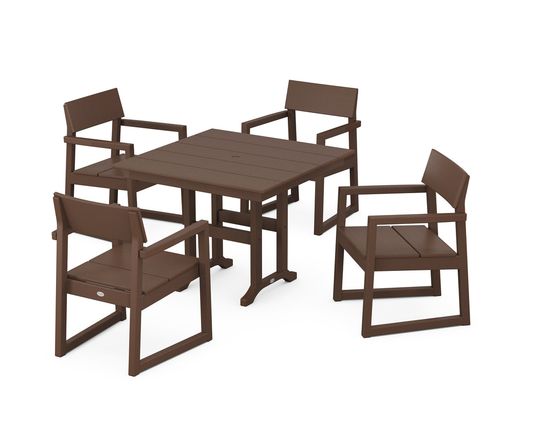 POLYWOOD® EDGE 5-Piece Farmhouse Dining Set