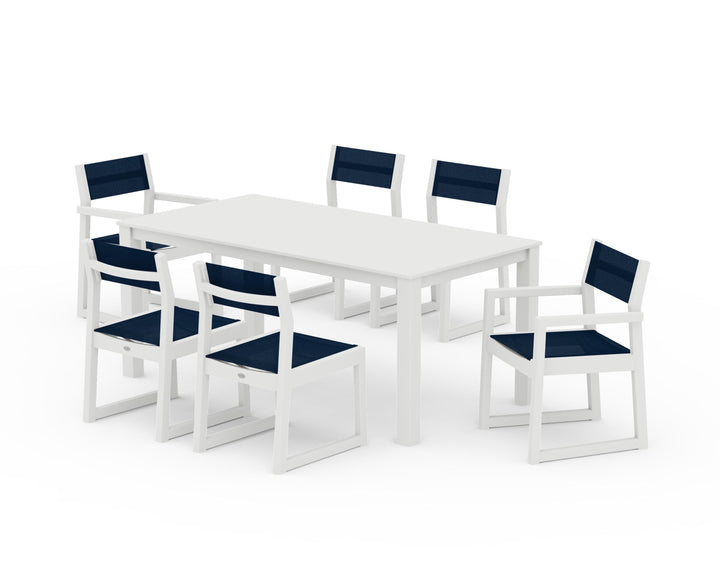 POLYWOOD® EDGE Sling 7-Piece Parsons Dining Set
