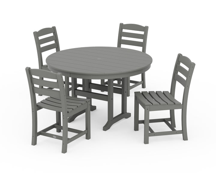 POLYWOOD® La Casa Café Side Chair 5-Piece Round Farmhouse Dining Set