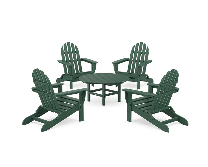 POLYWOOD® Classic Folding Adirondack 5-Piece Conversation Group