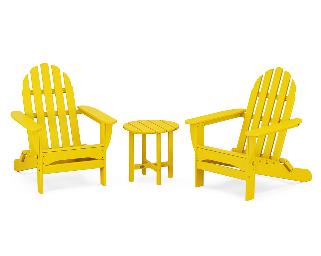 POLYWOOD® Classic Folding Adirondack 3-Piece Set