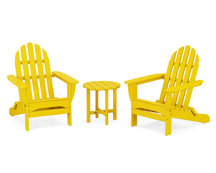 POLYWOOD® Classic Folding Adirondack 3-Piece Set