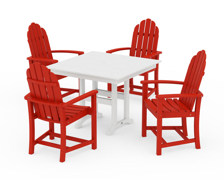 POLYWOOD® Classic Adirondack 5-Piece Farmhouse Dining Set