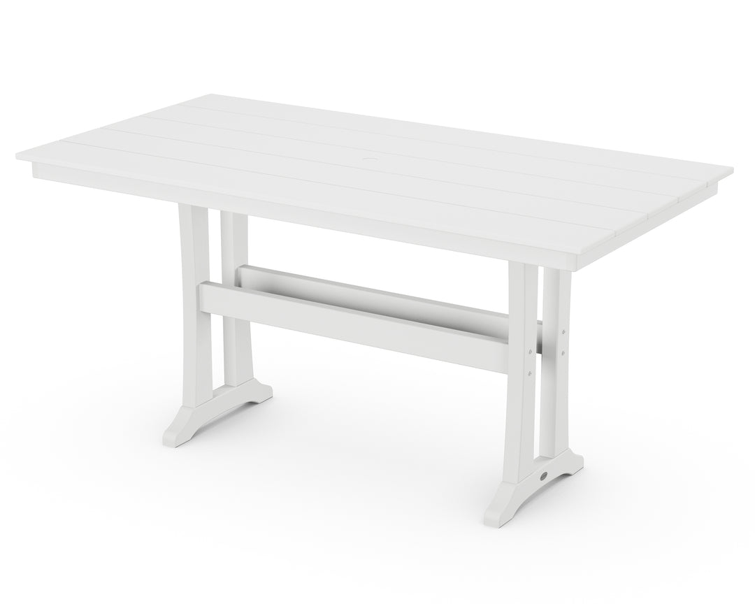 POLYWOOD® Farmhouse Trestle 37" x 72" Counter Table