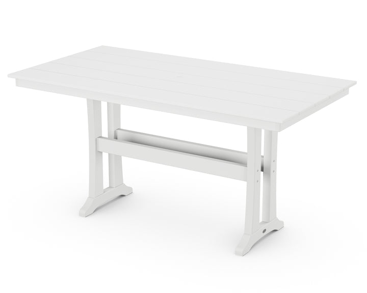 POLYWOOD® Farmhouse Trestle 37" x 72" Counter Table