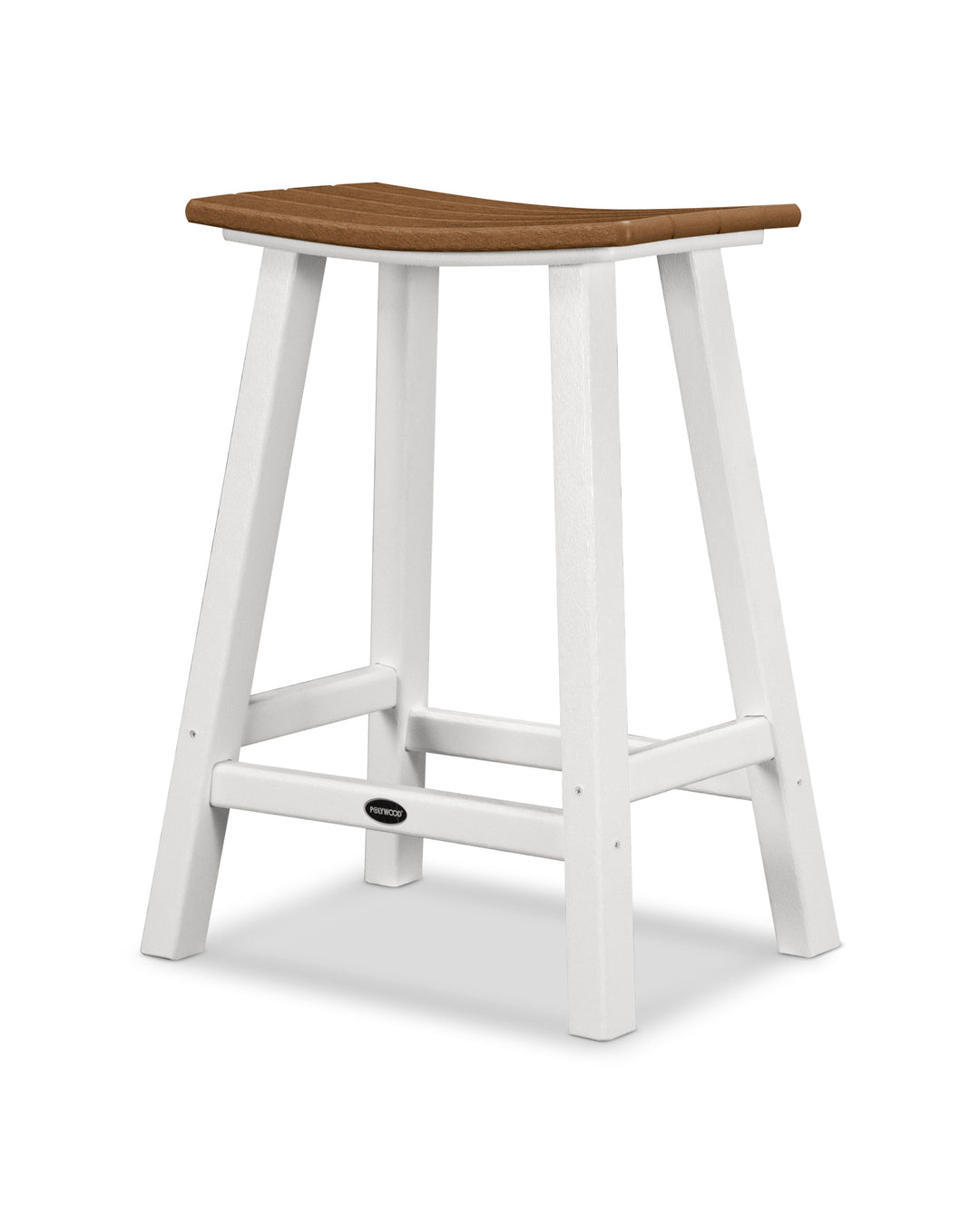 POLYWOOD® Contempo 24" Saddle Counter Stool