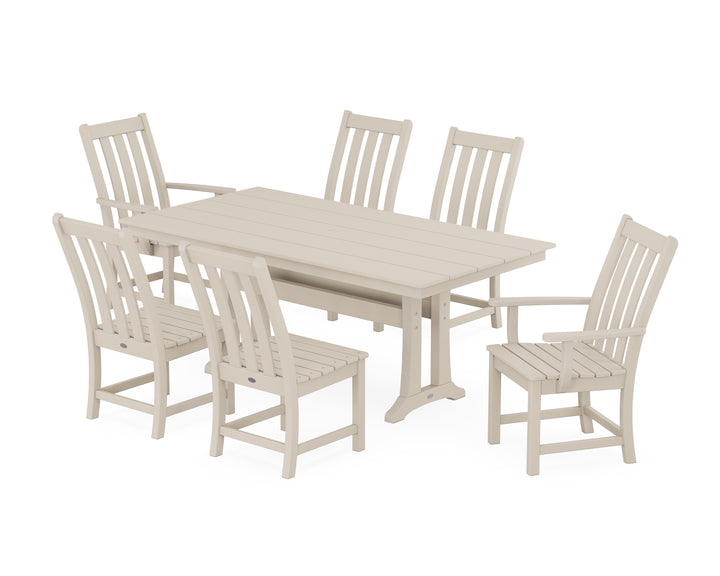 POLYWOOD® Vineyard 7-Piece Farmhouse Dining Set With Trestle Legs - DUPLICATE - Use SKU PWS340-1
