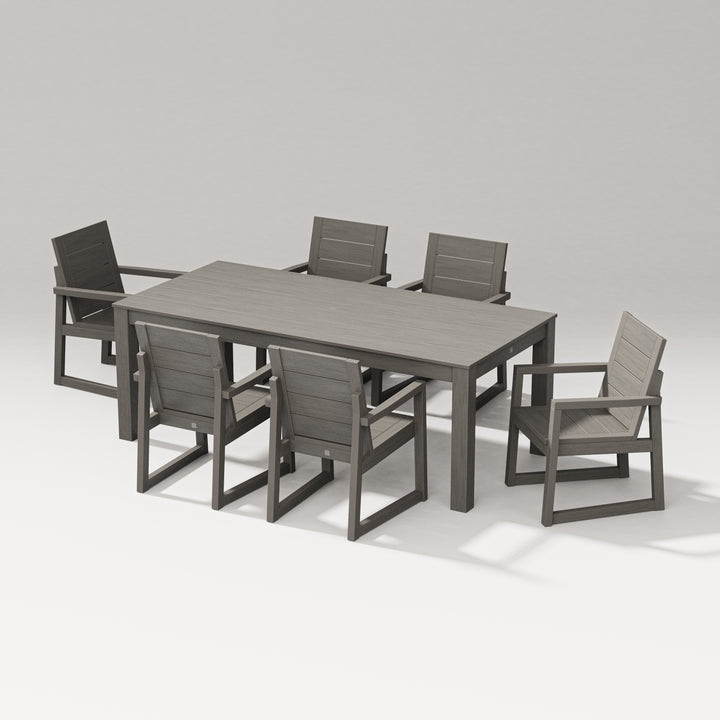 PW Designer Series Elevate 7-Piece Parsons Table Dining Set