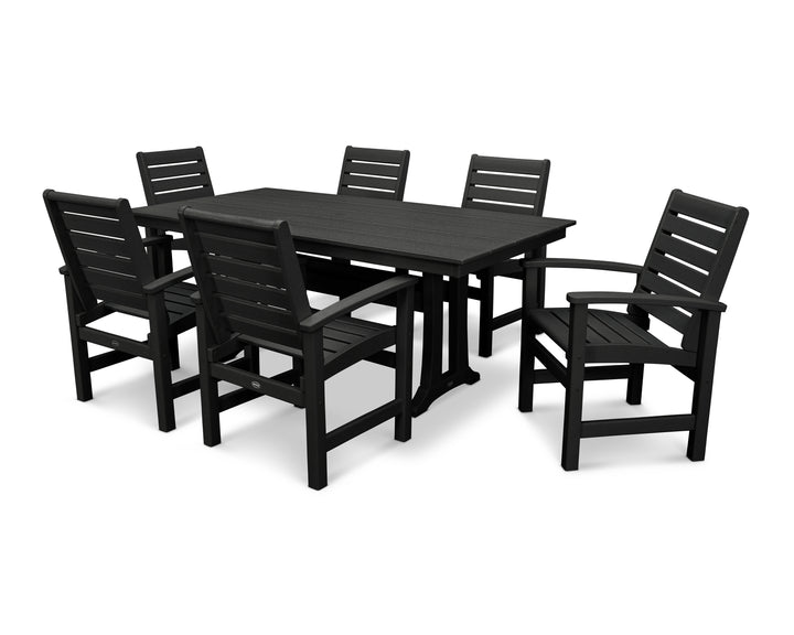 POLYWOOD® Signature 7-Piece Farmhouse Dining Set with Trestle Legs