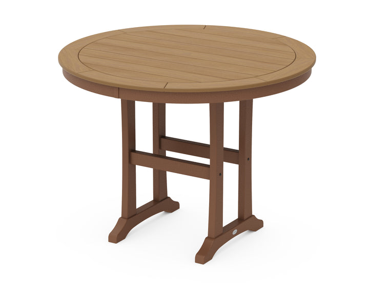 POLYWOOD® Nautical Trestle 48" Round Counter Table