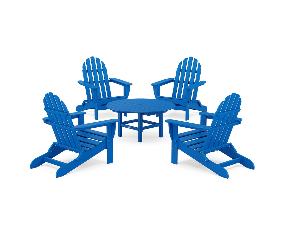 POLYWOOD® Classic Folding Adirondack 5-Piece Conversation Group