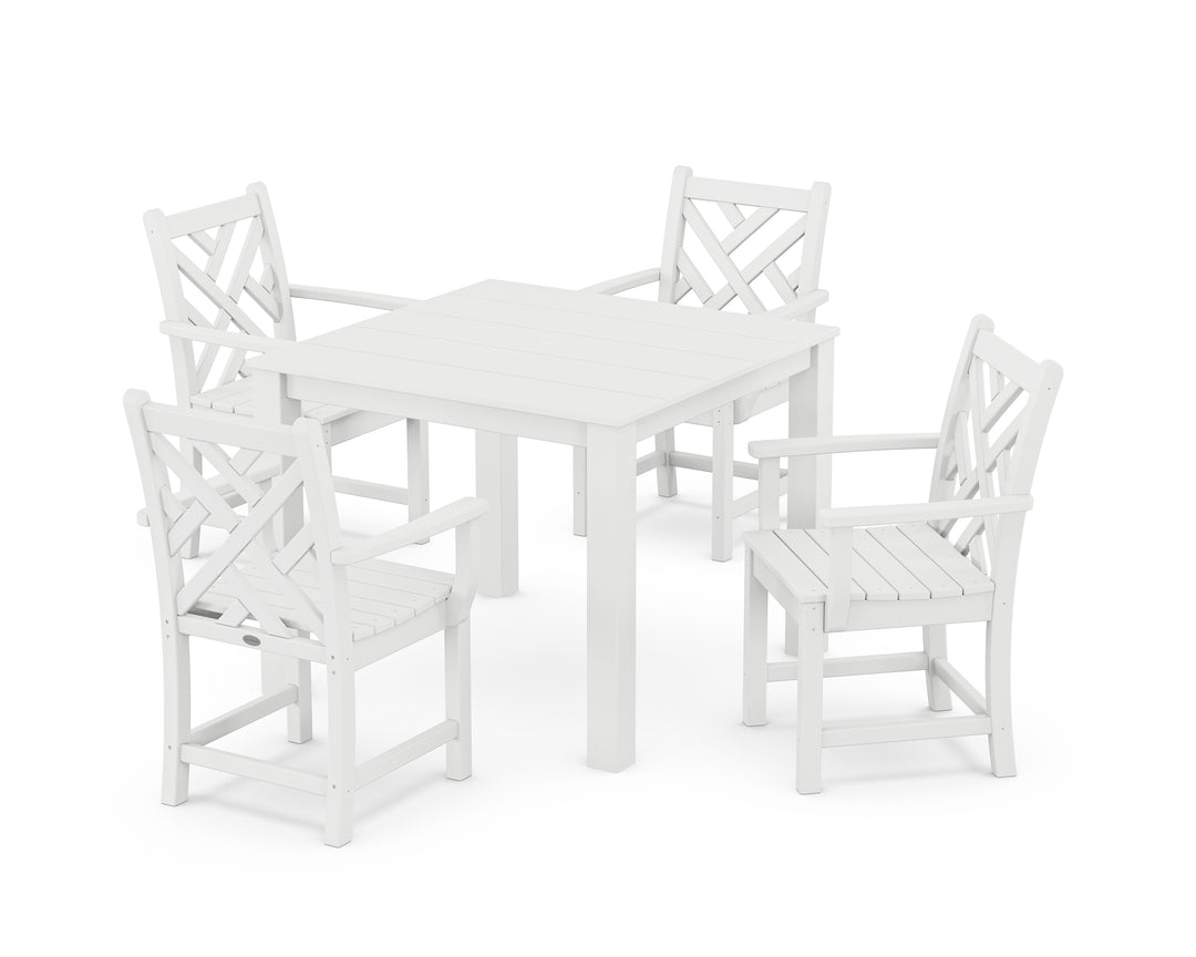 POLYWOOD® Chippendale 5-Piece Parsons Dining Set