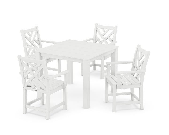 POLYWOOD® Chippendale 5-Piece Parsons Dining Set