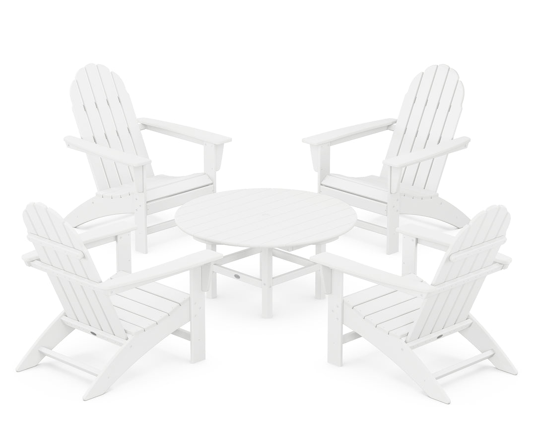 POLYWOOD® Vineyard 5-Piece Adirondack Chair Conversation Set