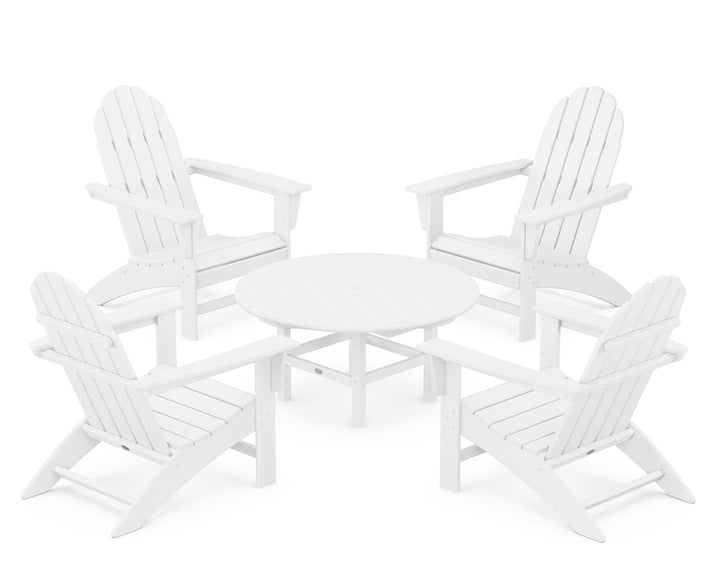 POLYWOOD® Vineyard 5-Piece Adirondack Chair Conversation Set
