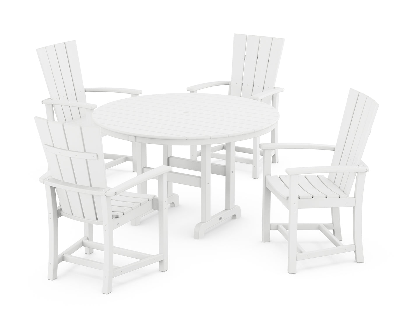 Quattro 5-Piece Round Farmhouse Dining Set