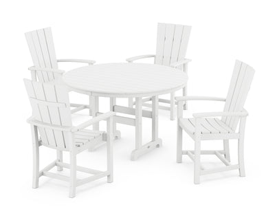 Quattro 5-Piece Round Farmhouse Dining Set