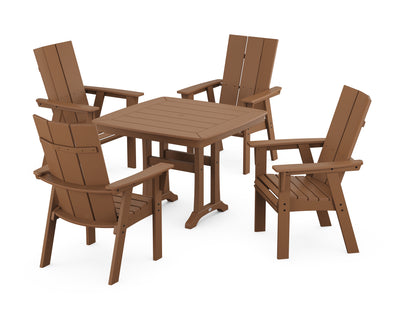 Modern Adirondack 5-Piece Dining Set with Trestle Legs