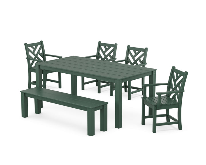 POLYWOOD® Chippendale 6-Piece Parsons Dining Set with Bench
