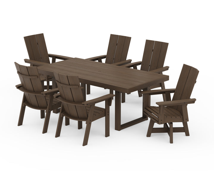 POLYWOOD® Modern Adirondack 7-Piece Dining Set